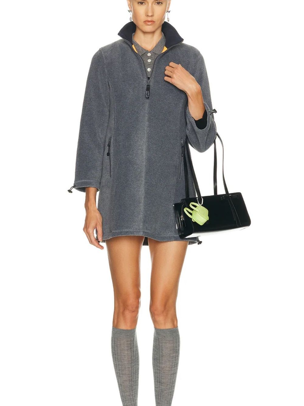 Sandy Liang Lamb Dress Gray Fleece